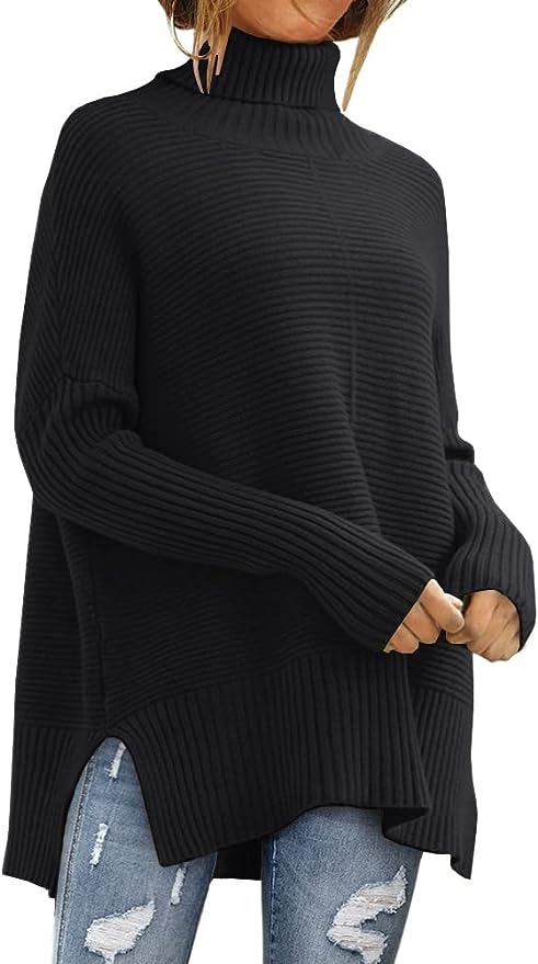 “LILLUSORY Turtleneck Oversized Sweaters: Embrace Cozy Elegance This Fall!”